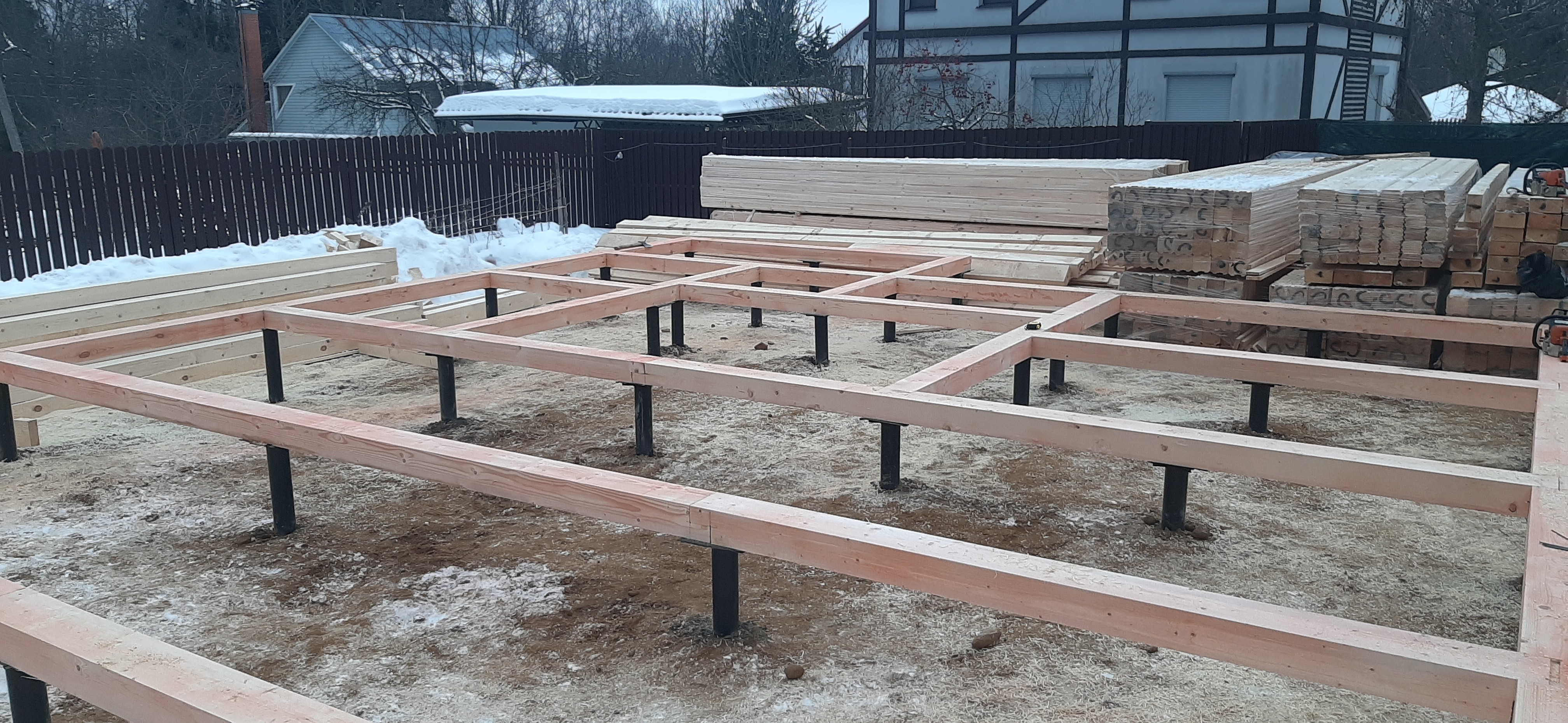 Обвязка Свайно-винтовой фундамент